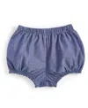 First Impressions Baby Girls Chambray Bloomer Shorts, Created For Macy's In Fi Dark Blue