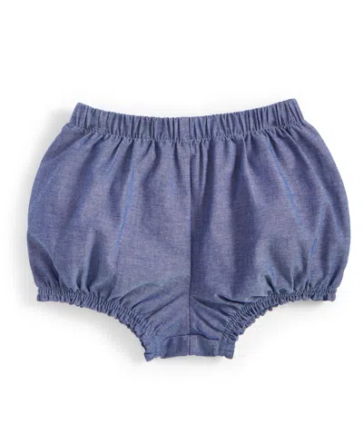 First Impressions Baby Girls Chambray Bloomer Shorts, Created For Macy's In Fi Dark Blue
