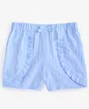 First Impressions Baby Girls Clip-dot Cotton Shorts, Created For Macy's In Blue Whisp
