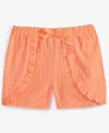 First Impressions Baby Girls Clip-dot Cotton Shorts, Created For Macy's In Cool Canta