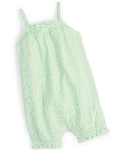 First Impressions Baby Girls Clip Dot Sunsuit, Created For Macy's In Mint Pistachio