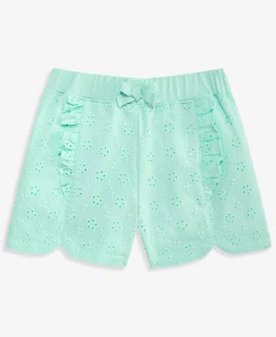 First Impressions Baby Girls Clip-dot Cotton Shorts, Exclusively At Macy's In Green