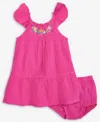 First Impressions Baby Girls Cotton Knit Gauze Dress & Bloomer, 2 Piece Set, Exclusively At Macy's