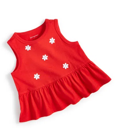 First Impressions Baby Girls Crochet Daisy Tank Top, Created For Macy's In Chili