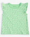 First Impressions Baby Girls Daisy Dot-print T-shirt, Exclusively At Macy's In Lime Scent