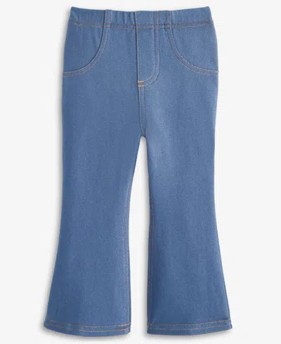 First Impressions Baby Girls Denim Flare Jeggings, Macy's Exclusive In Blue