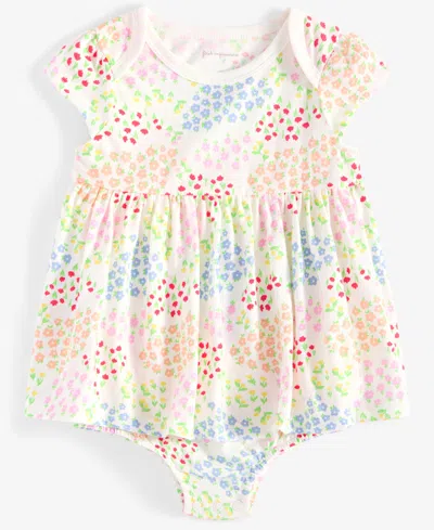 First Impressions Baby Girls Flower Garden Printed Skirted Sunsuit, Exclusively At Macy's In Angel Whit