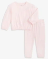 First Impressions Baby Girls Hacci Heart Sweatshirt Pants Macys Exclusive In Pink