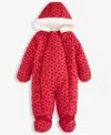 First Impressions Baby Girls Hooded Flocked Footed Snowsuit, Macy's Exclusive