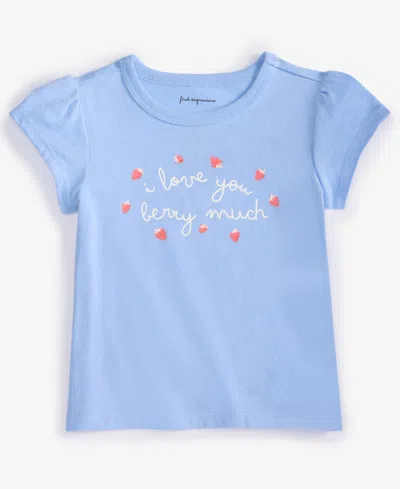 First Impressions Baby Girls I Love You Berry Much Graphic T-shirt, Exclusively At Macy's In Blue Whisp
