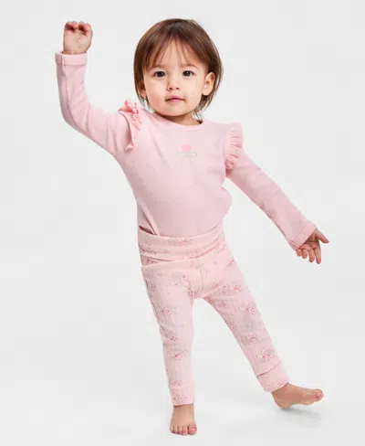 First Impressions Baby Girls' In The Garden Three-piece Set, Macy's Exclusive In Neutral