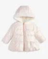 First Impressions Baby Girls Iridescent Hooded Jacket, Macy's Exclusive In Neutral