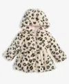 First Impressions Baby Girls Leopard-print Faux-fur Hooded Jacket, Macy's Exclusive In Animal Print