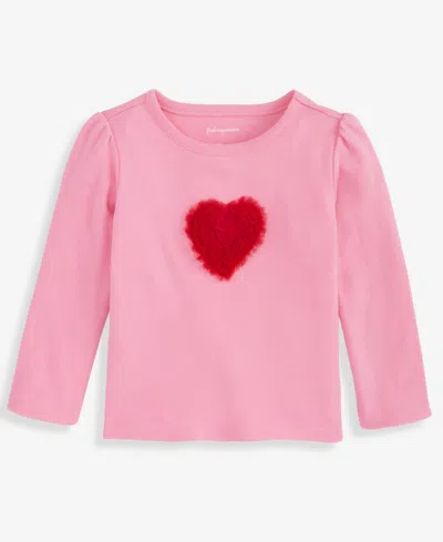 First Impressions Baby Girls Long-sleeve Heart T-shirt, Macy's Exclusive In Pink