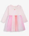 First Impressions Baby Girls Mini Heart Embroidery Tulle Dress, Macy's Exclusive In Pink
