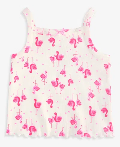 First Impressions Baby Girls' Mix & Match Flamingo-print Tank Top, Macy's Exclusive In Pink
