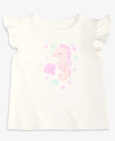 First Impressions Baby Girls' Mix & Match Seahorse Flutter-sleeve Top, Macy's Exclusive In Gold