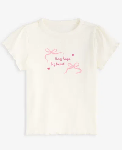 First Impressions Baby Girls' Mix & Match Short-sleeve Bows Ribbed T-shirt, Macy's Exclusive In White