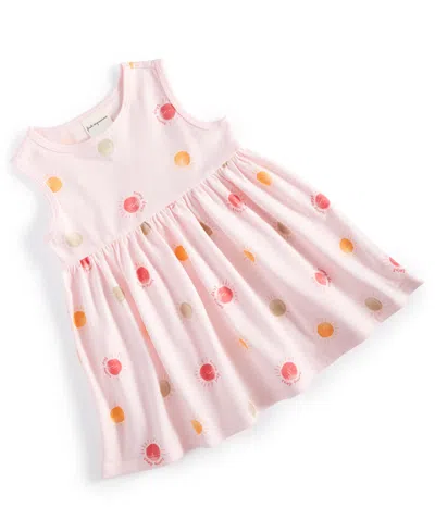 First Impressions Baby Girls Painted Sun Sleeveless Dress, Created For Macy's In Pink Polish