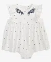First Impressions Baby Girls Pin-dot Skirted Sunsuit, Macy's Exclusive In White
