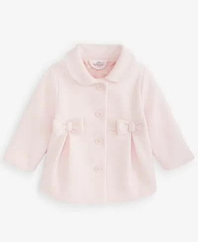 First Impressions Baby Girls Pleated Bow Peacoat, Macy's Exclusive In Pink