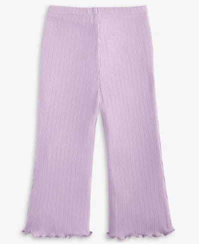 First Impressions Baby Girls Pointelle Flare Leggings In Purple