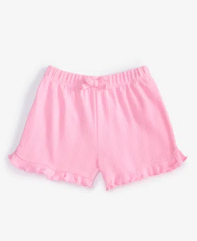 First Impressions Baby Girls Pointelle Shorts, Exclusively At Macy's In Bubble Pin