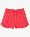 First Impressions Baby Girls Pointelle Shorts, Exclusively At Macy's In Dry Cherry
