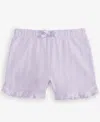 First Impressions Baby Girls Pointelle Shorts, Exclusively At Macy's In Lavender F