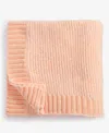 First Impressions Baby Girls Secret Garden Chenille Sweater Blanket, Created For Macy's In Iced Peach