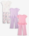 First Impressions Baby Girls Short Sleeve T Shirts Flare Leggings Fleece Pants Exclusively At Macys In Multi