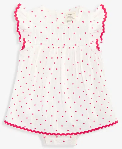 First Impressions Baby Girls' Simple Dot Cotton Sunsuit, Macy's Exclusive In White