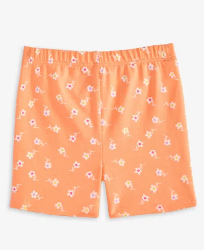 First Impressions Baby Girls Simple Floral-print Biker Shorts, Exclusively At Macy's