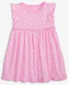 First Impressions Baby Girls Simple Floral-print Flutter-sleeve Dress, Exclusively At Macy's