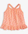 First Impressions Baby Girls Simple Floral-print Peplum Tank Top, Exclusively At Macy's