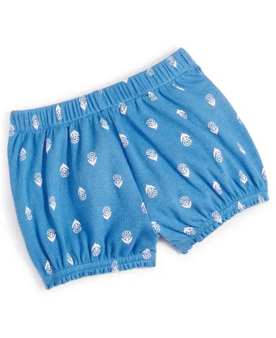 First Impressions Baby Girls Simple Stamp Floral Bloomers, Created For Macy's In Lyric Blue