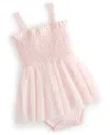 FIRST IMPRESSIONS BABY GIRLS SMOCKED TULLE-SKIRT SUNSUIT, CREATED FOR MACY'S