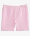 First Impressions Baby Girls Solid Biker Shorts, Macy's Exclusive In Pink