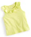 FIRST IMPRESSIONS BABY GIRLS SOLID RUFFLE-TRIM TANK, CREATED FOR MACY'S