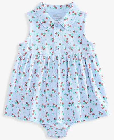 First Impressions Baby Girls' Strawberry Fields Sunsuit, Macy's Exclusive In Blue