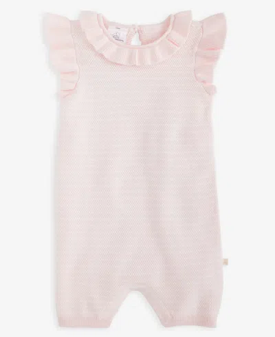 First Impressions Baby Girls' Striped Cotton Knit Romper, Macy's Exclusive In Pink