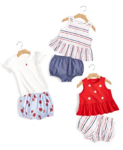 First Impressions Baby Girls Summer Berry Stripe Tank Tops T Shirt Shorts Created For Macys In Fi Dark Blue