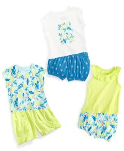 First Impressions Baby Girls T Shirts Tank Tops Shorts Created For Macys In Oasis Blue