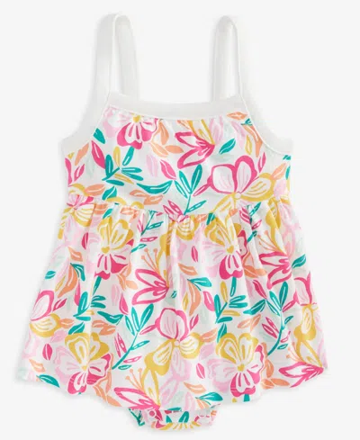 First Impressions Baby Girls Tropical Floral-print Sunsuit, Exclusively At Macy's
