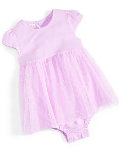 First Impressions Baby Girls Tulle Sunsuit, Created For Macy's In Lavender Rose