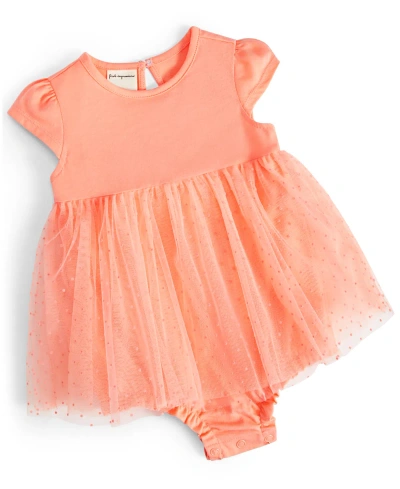First Impressions Baby Girls Tulle Sunsuit, Created For Macy's In Peach Pearl