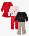 First Impressions Baby Girls Velour Tops Bows T Shirt Tulle Tutu Skirt Printed Pants Macys Exclusive In Multi