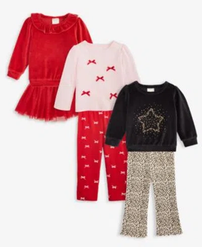 First Impressions Baby Girls Velour Tops Bows T Shirt Tulle Tutu Skirt Printed Pants Macys Exclusive In Multi