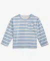First Impressions Baby Hacci Striped Sweatshirt, Macy's Exclusive In Blue