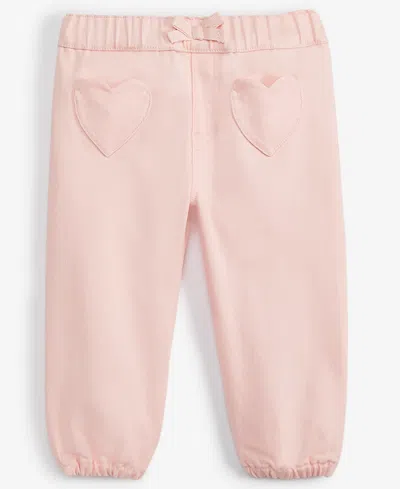 First Impressions Baby Girl Pastel Denim Heart Pants, Created For Macy's In Beloved Pn